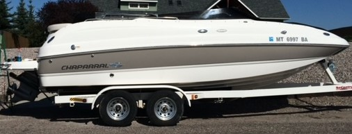 Fun Family Boat 2007 22’  Fun Family Boat 2007 22’ Chaparral Deck Boat, Volvo Penta 300HP motor. Tandem axle trailer included. $19,500 406-883-4453